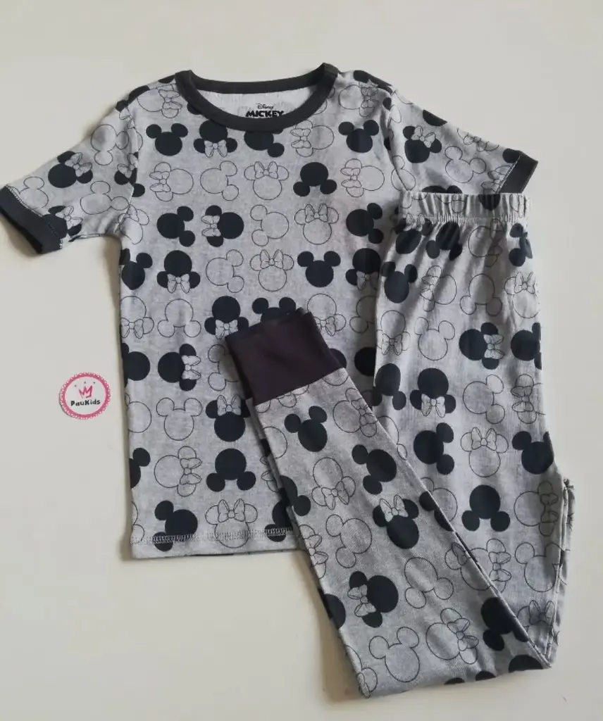 Set x2 pijama gris mickey mouse