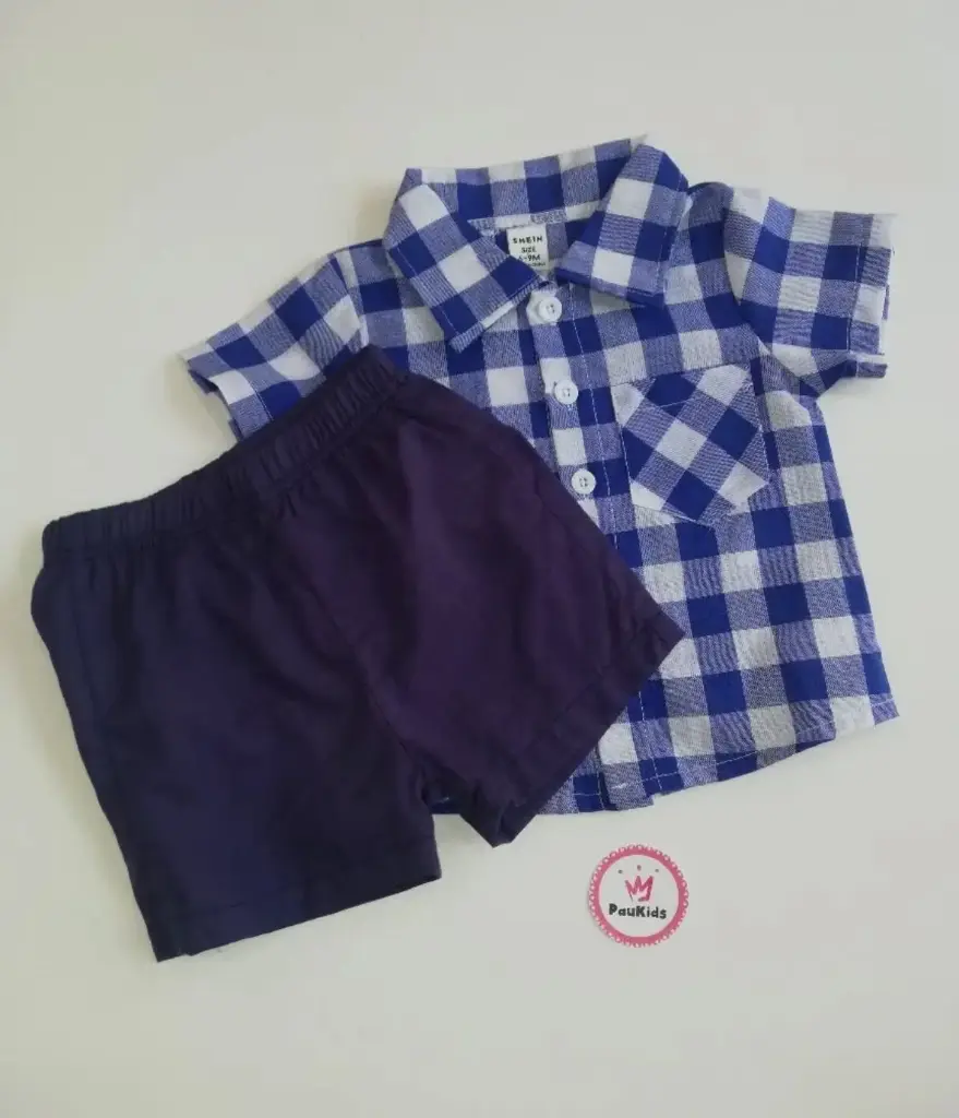 Set x2 Camisa cuadros y short