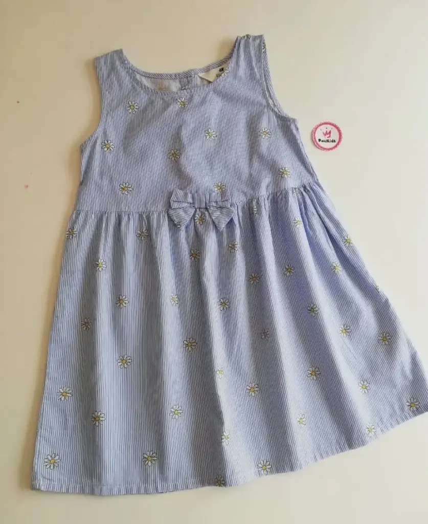 Vestido casual celeste florcitas
