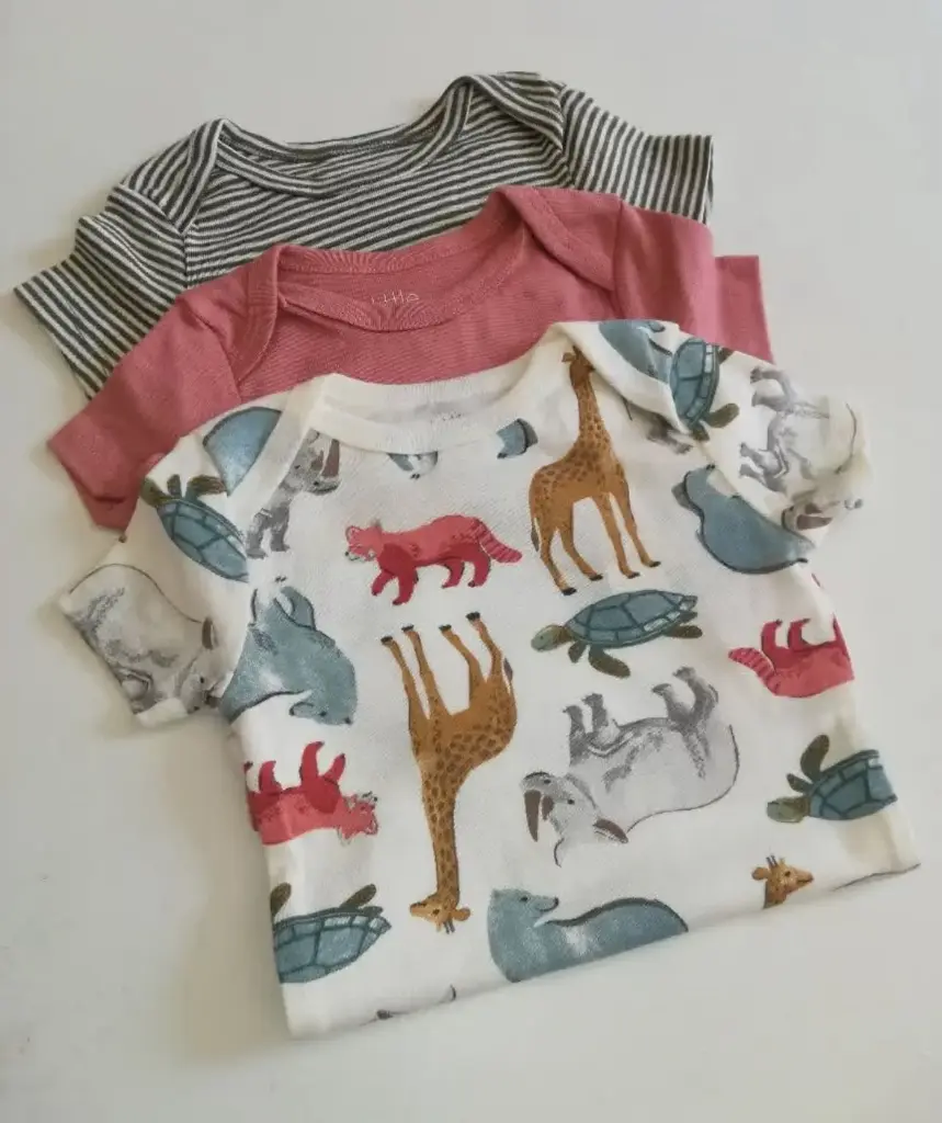 Set x3 bodysuits animales safari