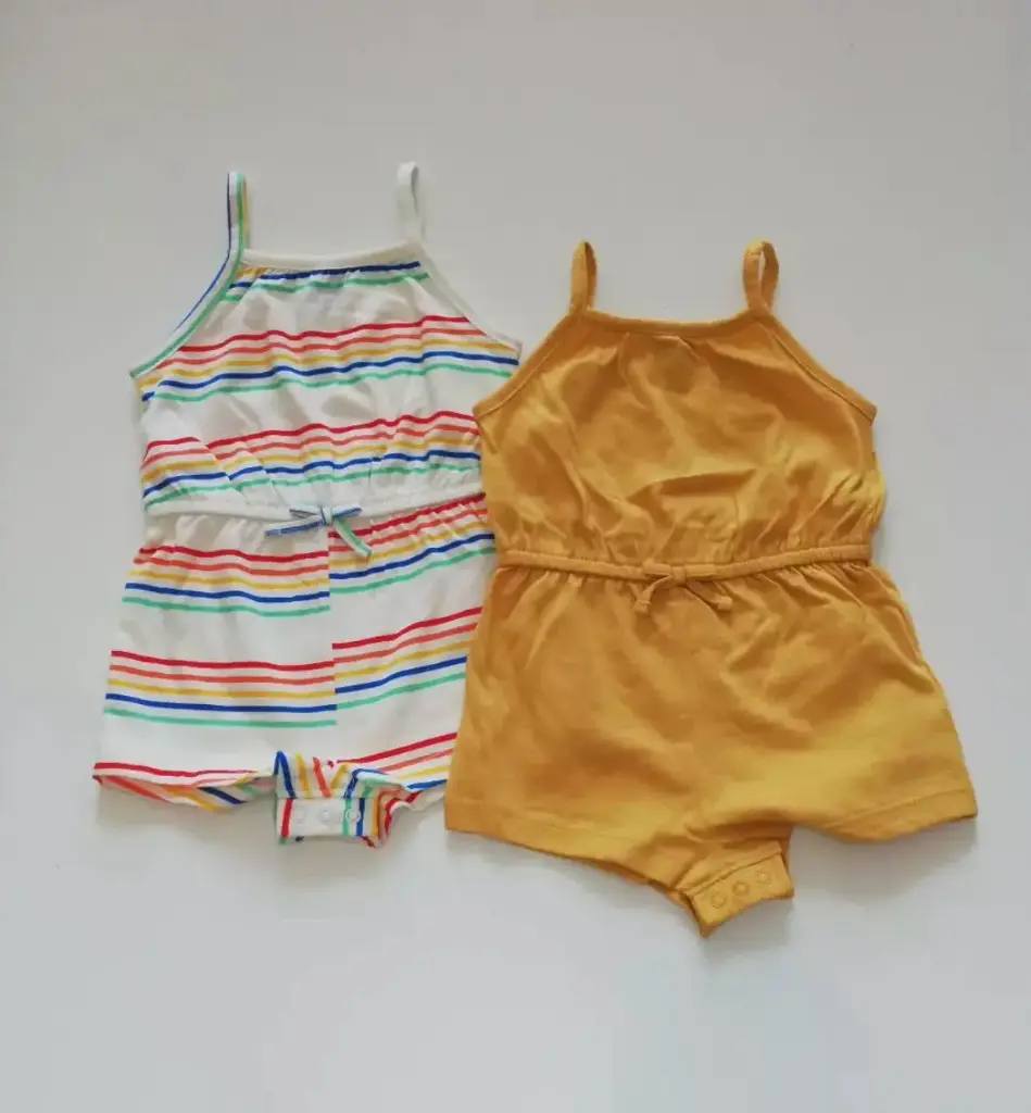 Set x2 romper amarillo y líneas colores
