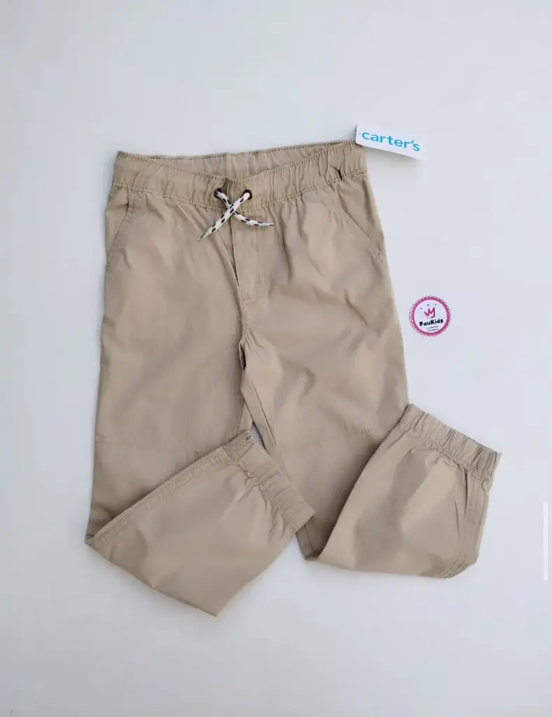 Pantalón cordón beige elástico tobillos