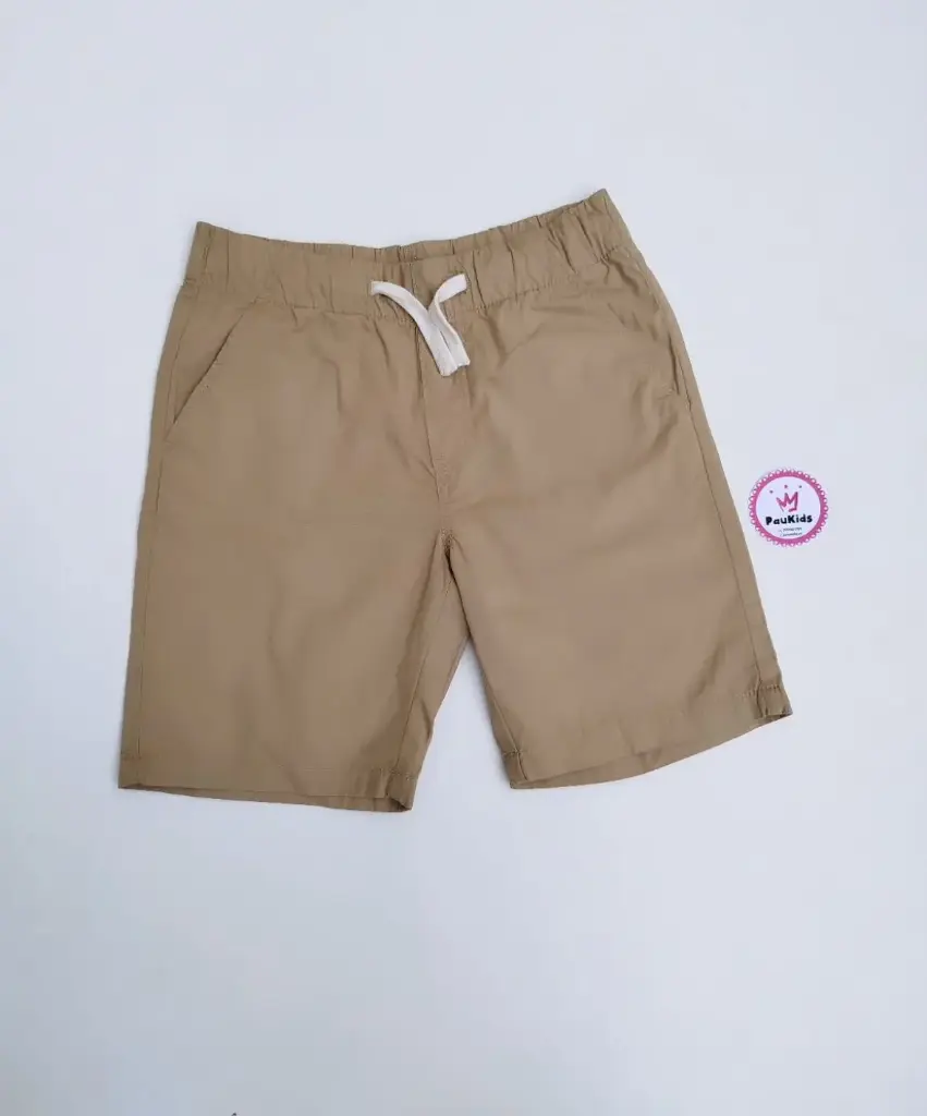 Pantaloneta caqui elástico cordón