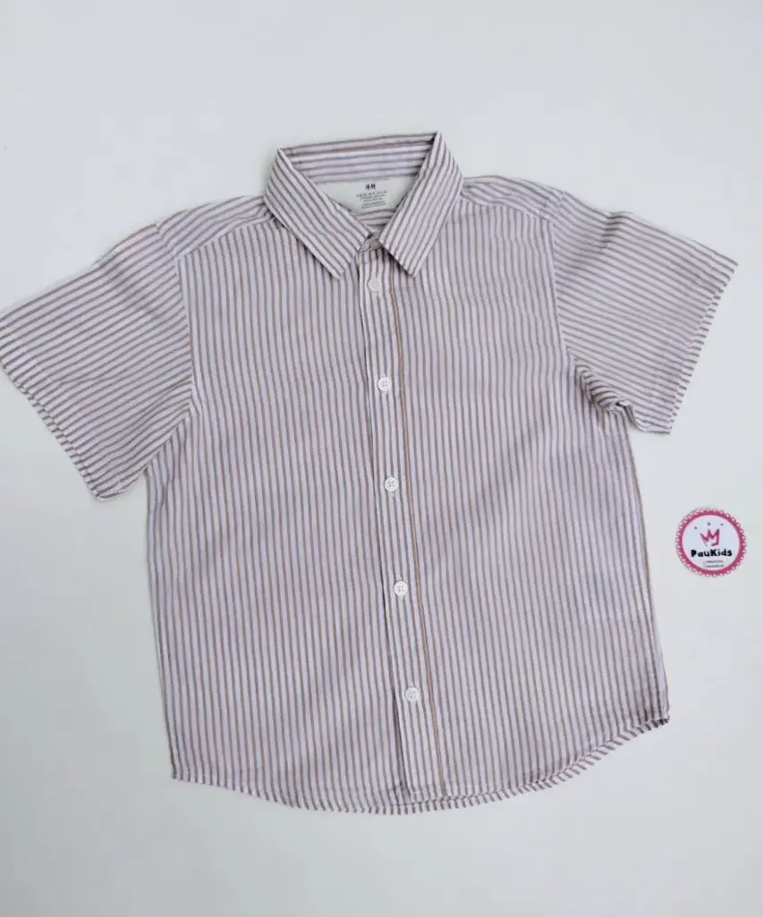 Camisa caqui de rayas