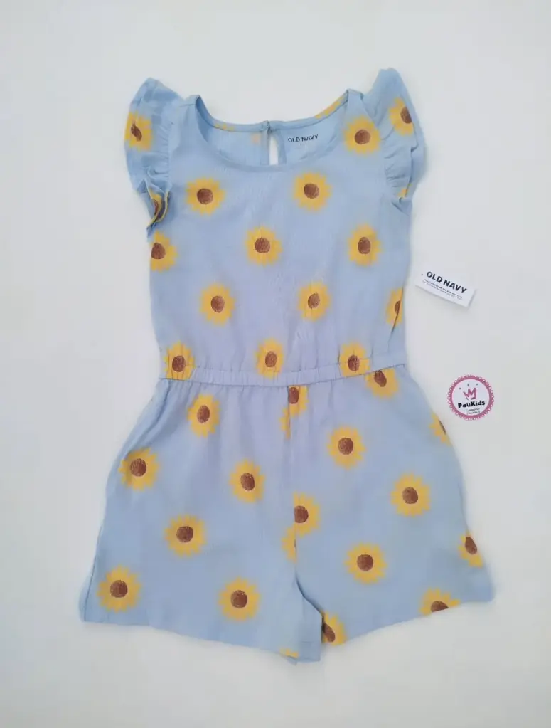 Romper celeste girasoles