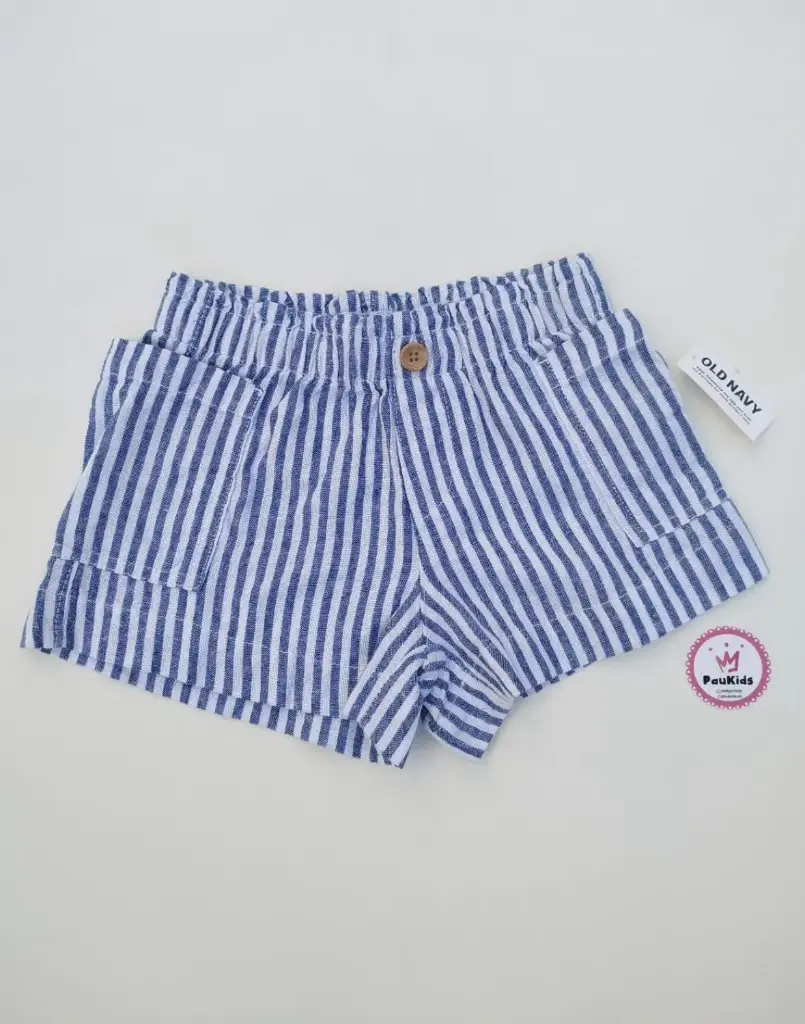 Short de tela rayas elástico