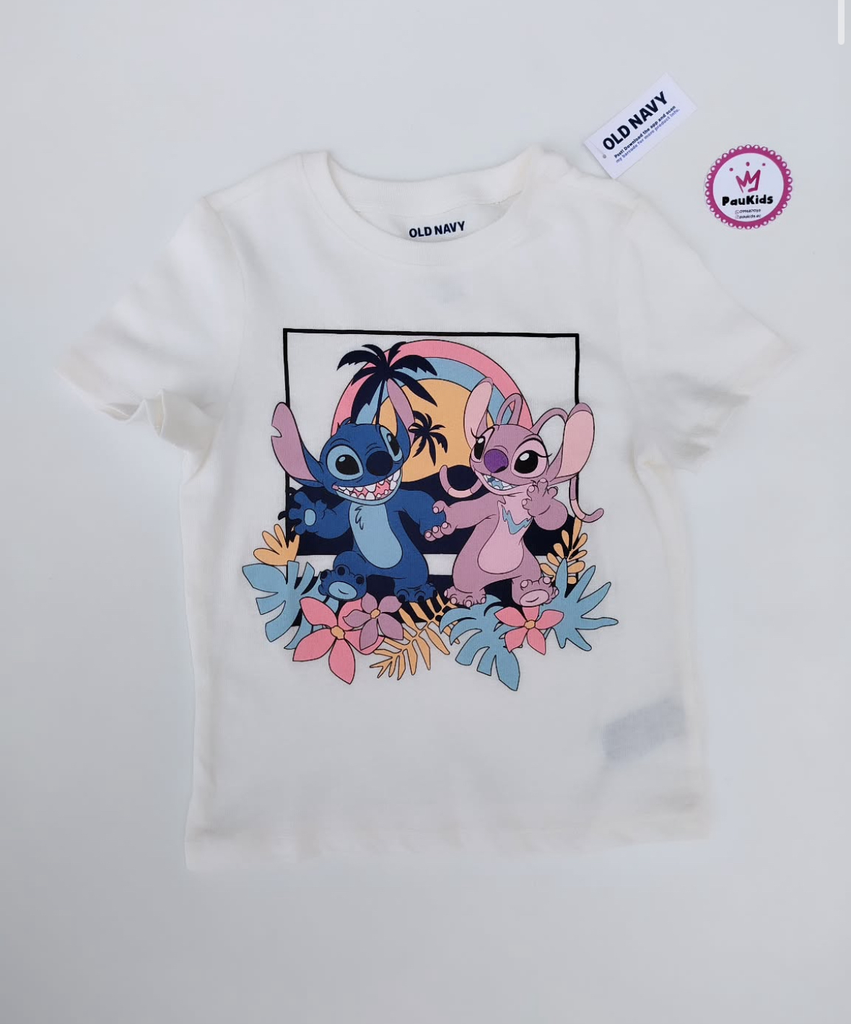 Camiseta Stitch flores