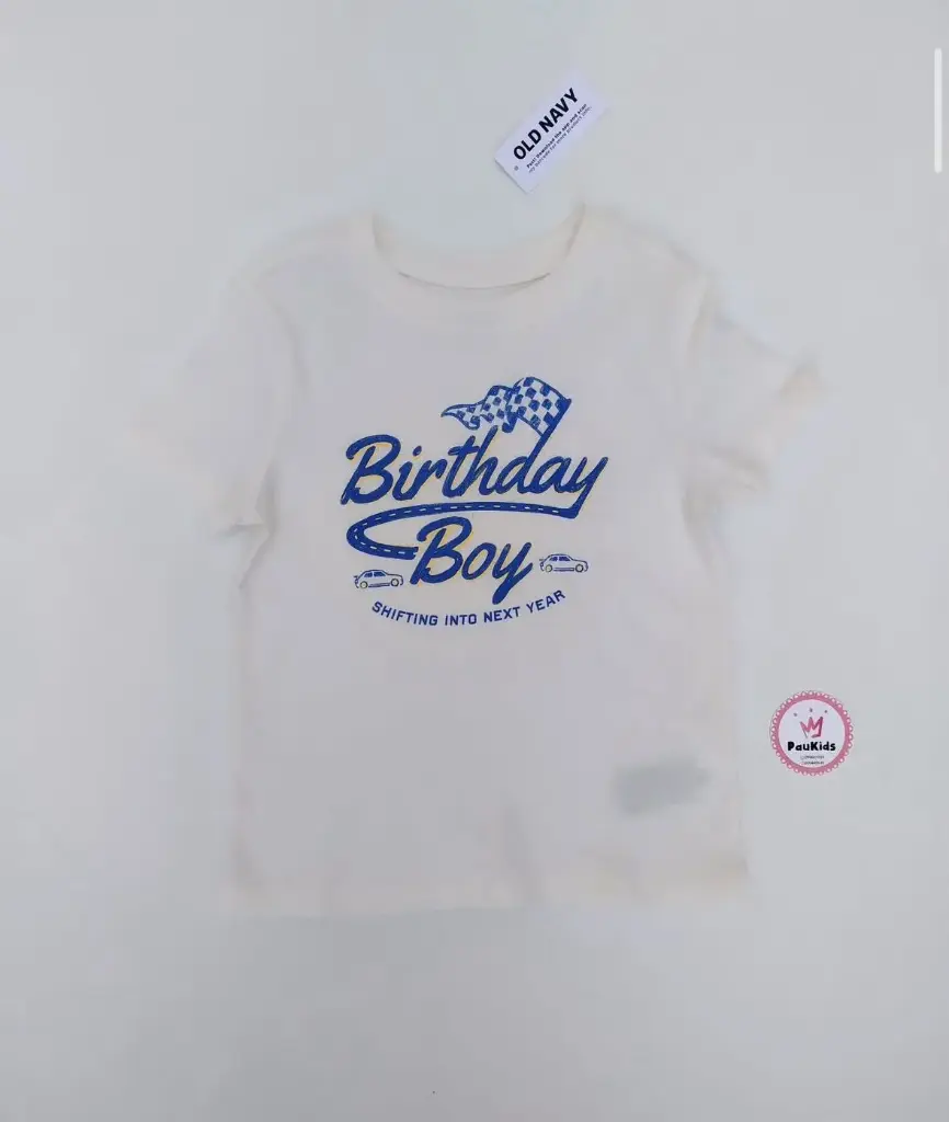 Camiseta blanca birthday boy