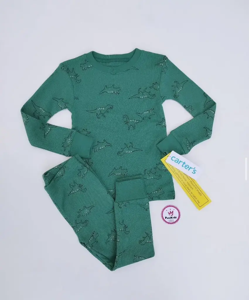 Set x2 pijama turquesa dinosaurios