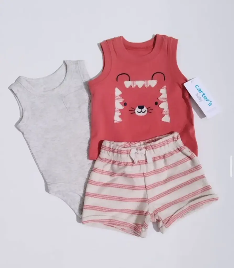 Set x3 camiseta short y bodie leon