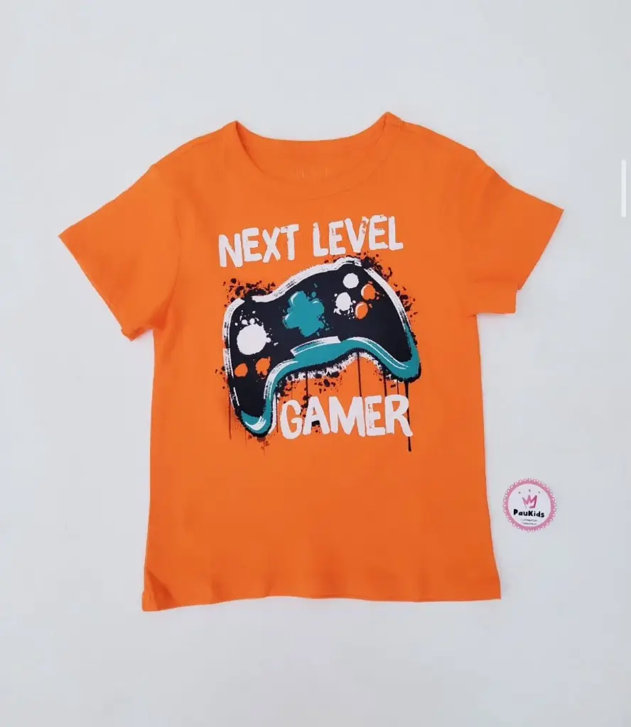 Camiseta naranja next level gamer
