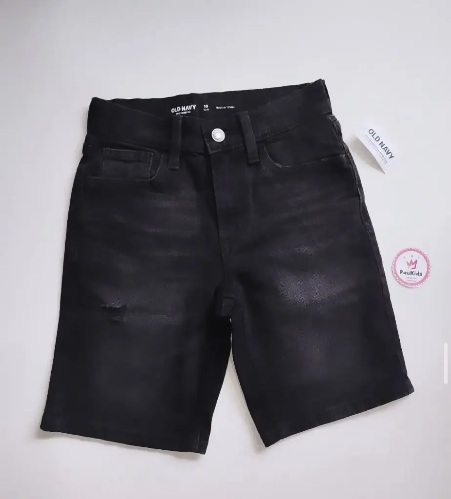 Pantaloneta jean negro