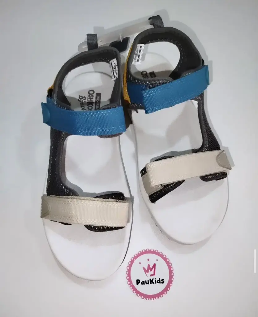 Zapatillas tiras azul y blanco