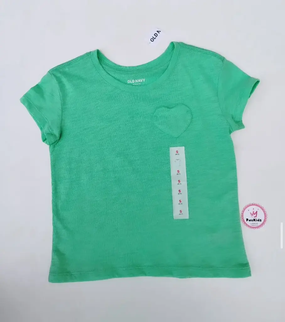 Blusa verde bolsillo corazón