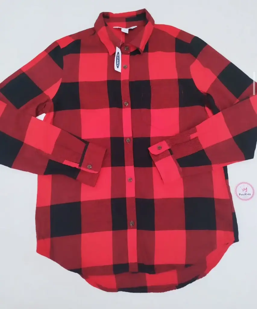 Camisa cuadros rojo/negro