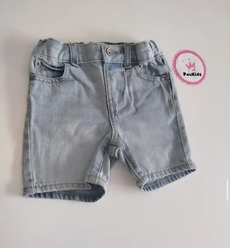 Pantaloneta jean azul claro