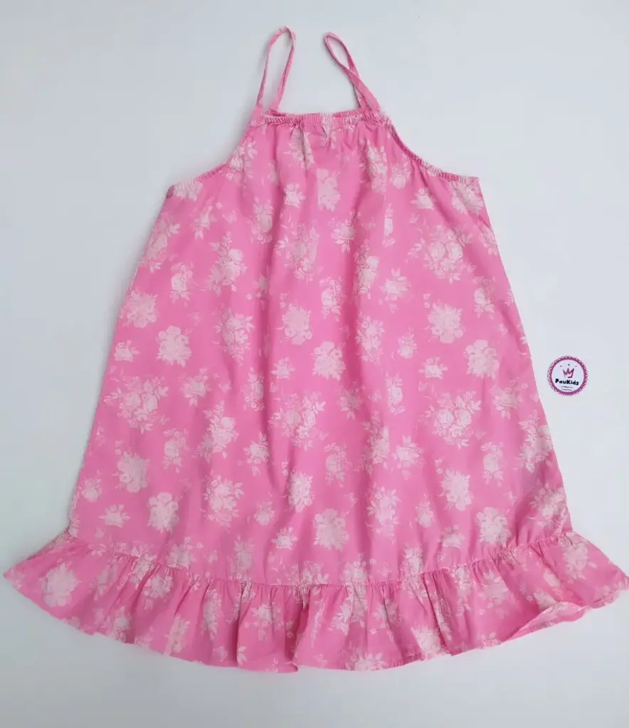 Vestido rosa tiras 