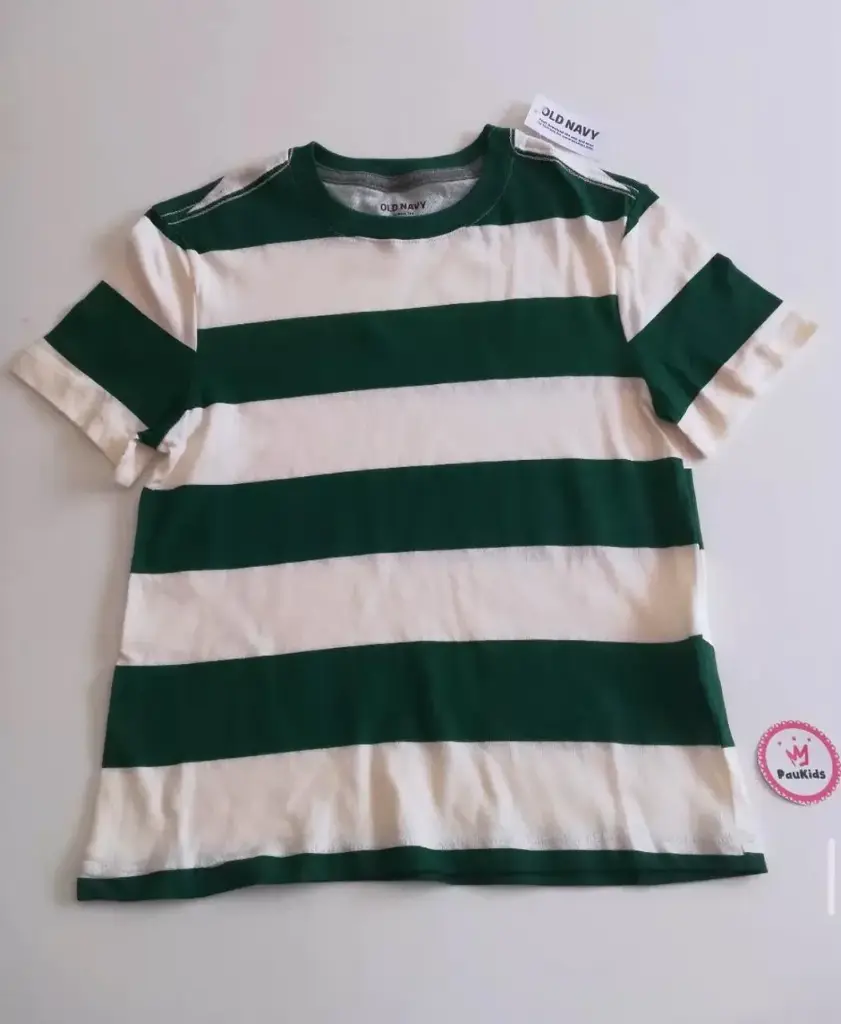 Camiseta rayas verde/blanco
