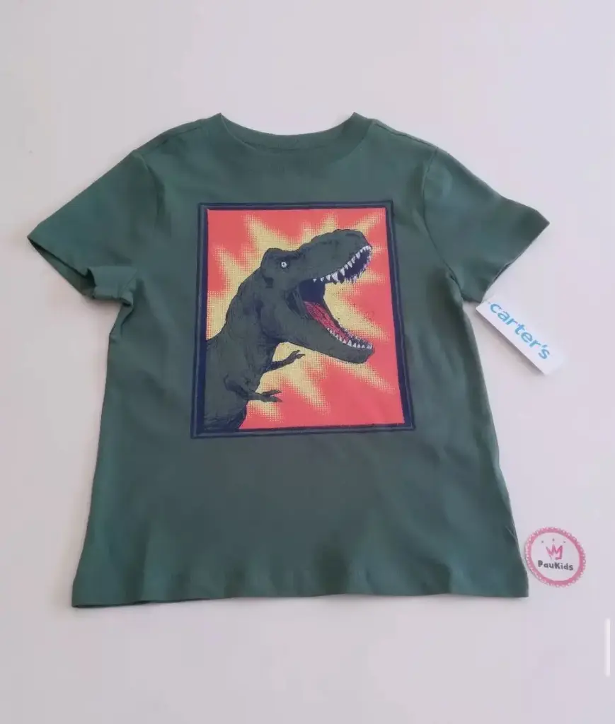 Camiseta verde T-rex