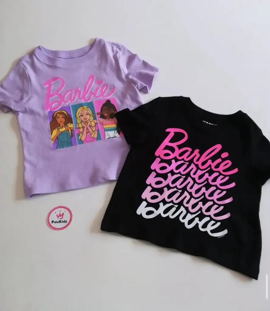 Set x2 blusas barbie morada y negra