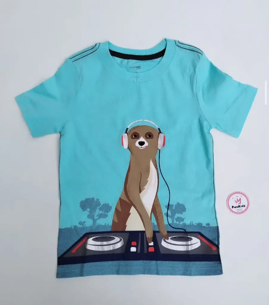 Camiseta celeste suricata dj