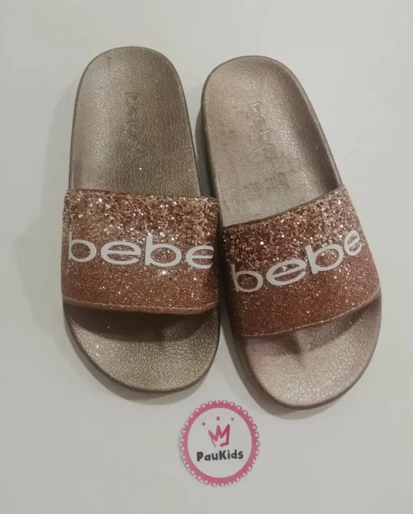 Zapatillas de meter brillo oro rosa