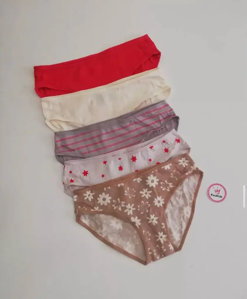 Set x5 interiores flores rojo/beige 