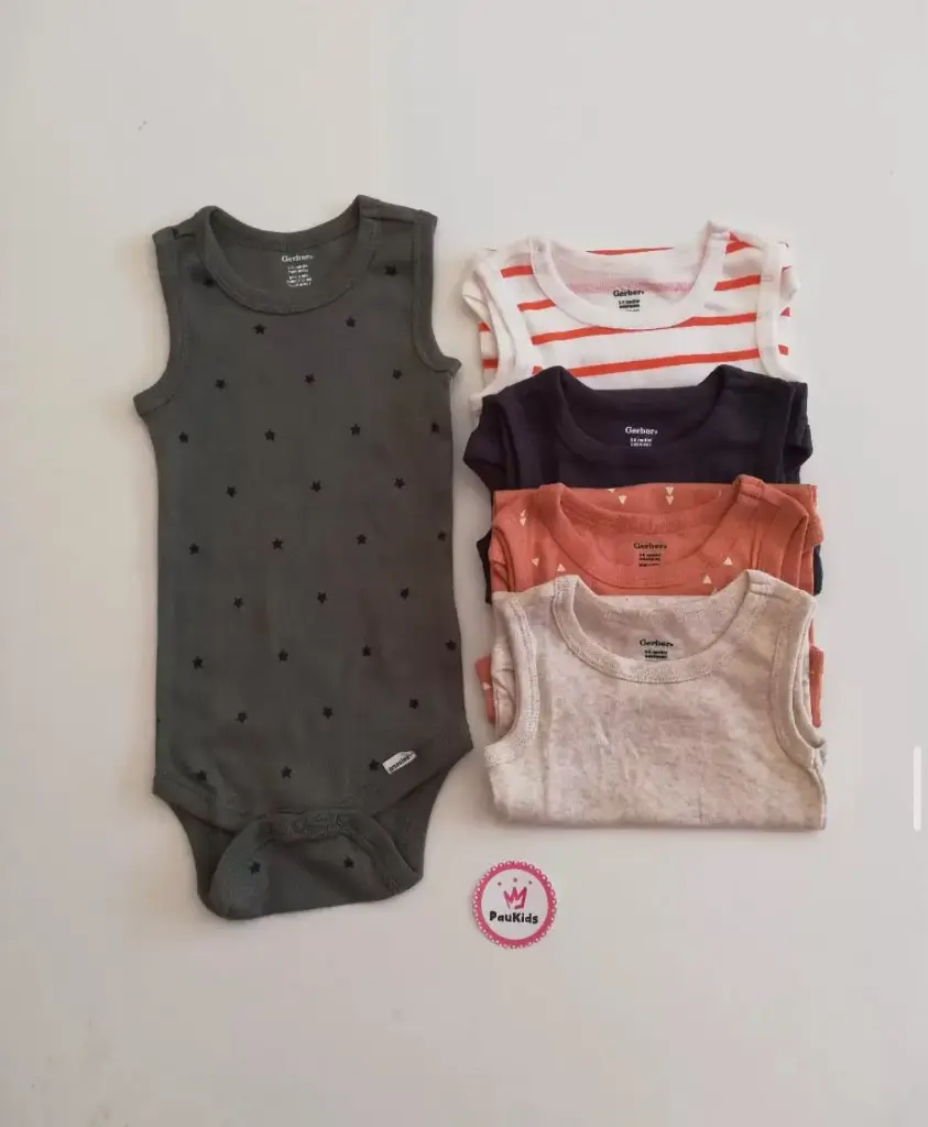 Set x5 bodysuits naranja/gris