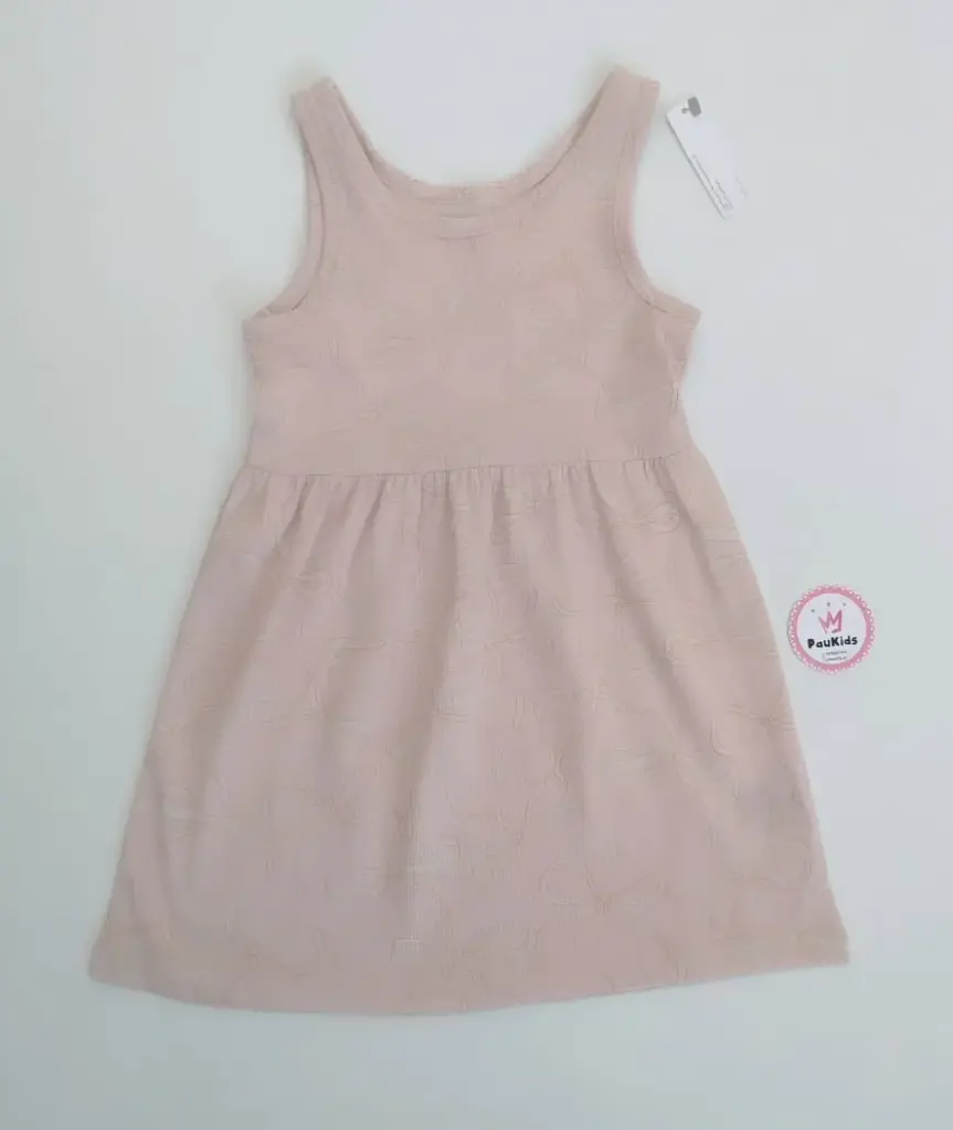 Vestido sencillo palo rosa lazos