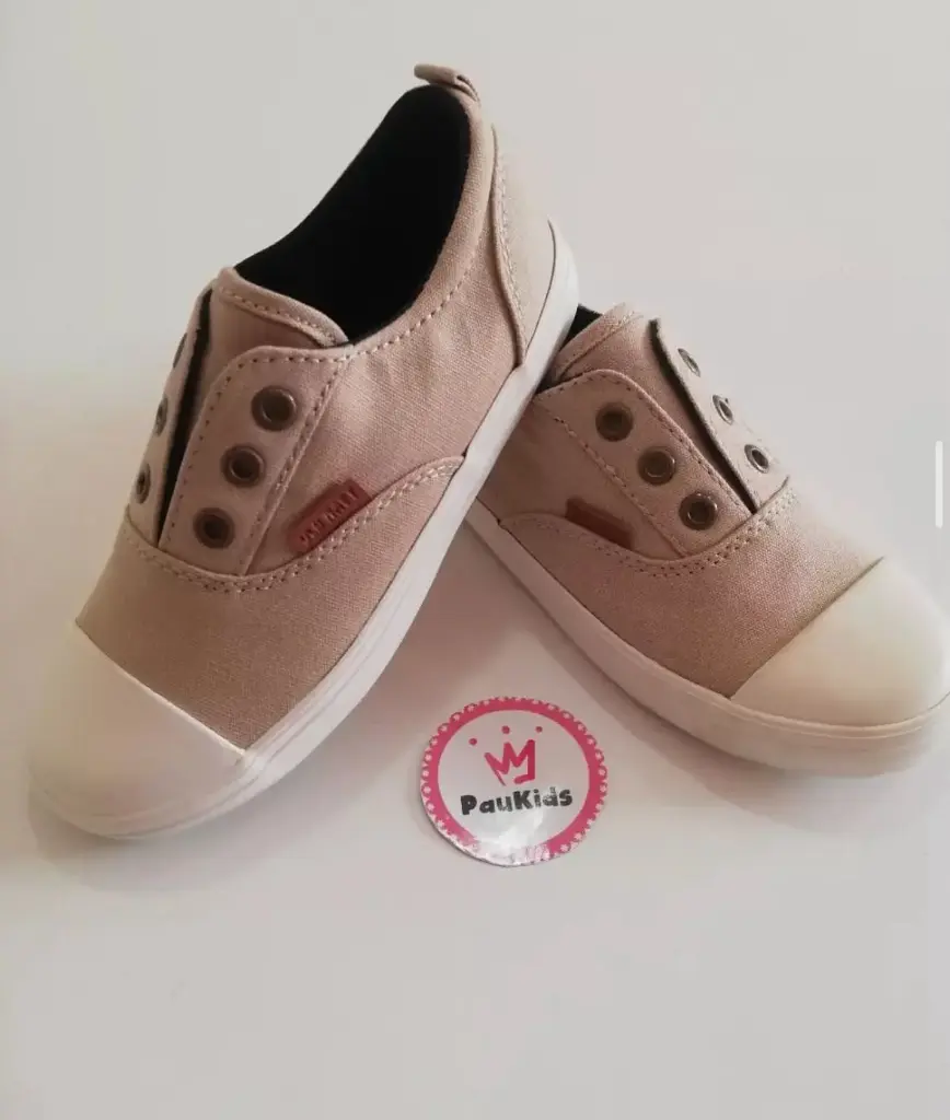 Zapatos lona caqui