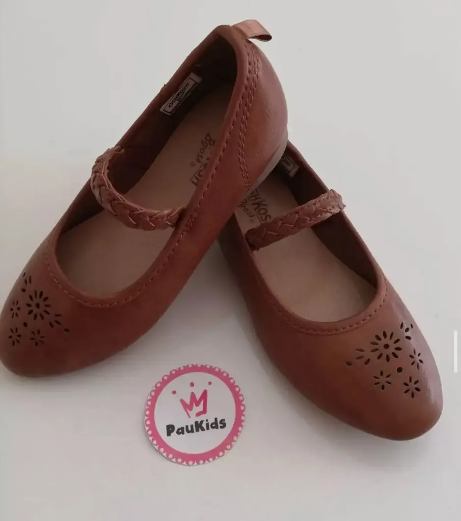 Zapatos cafe trenzado