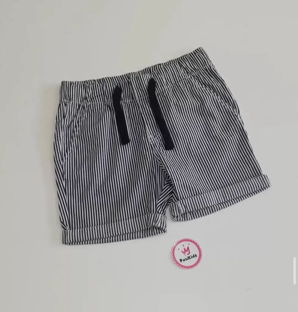 Pantaloneta cordón azul rayas