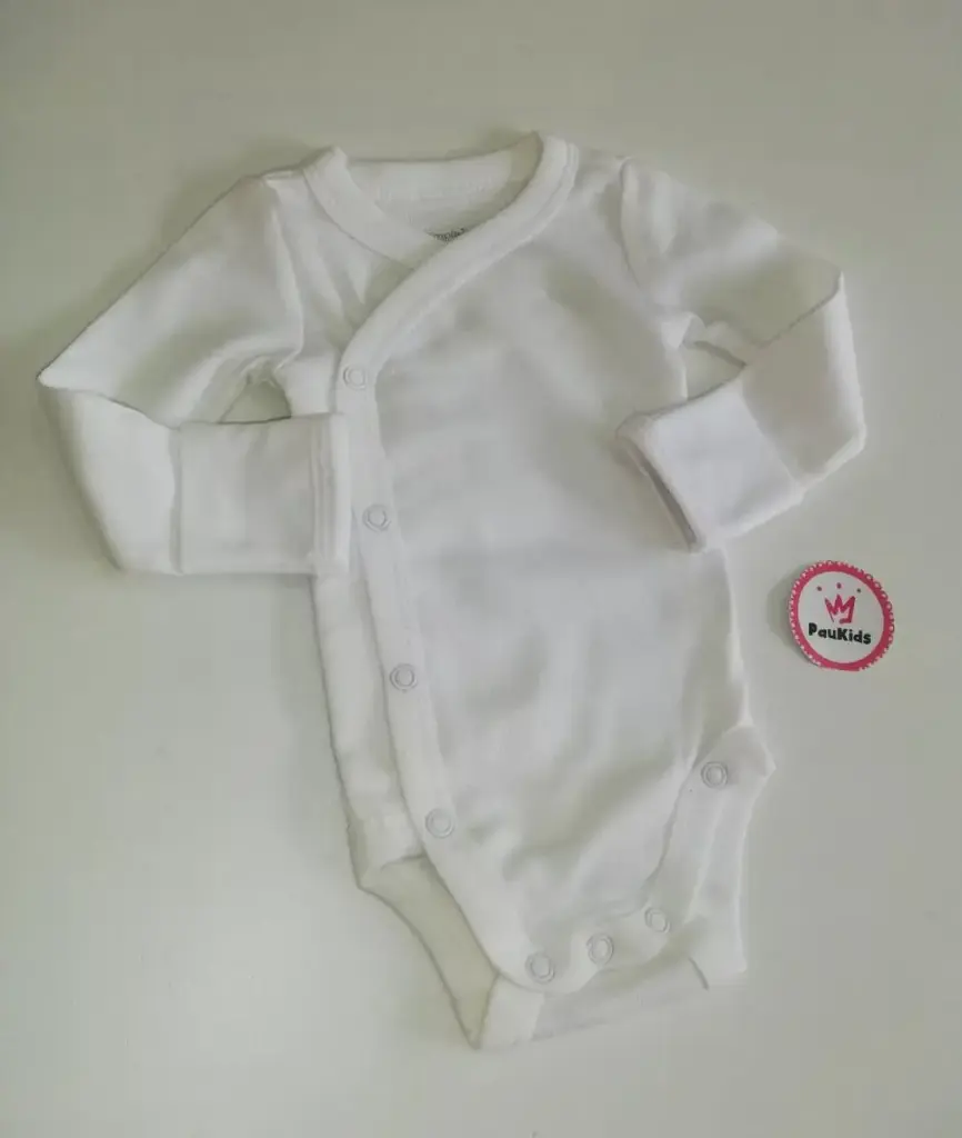 Bodie blanca mangas largas botones