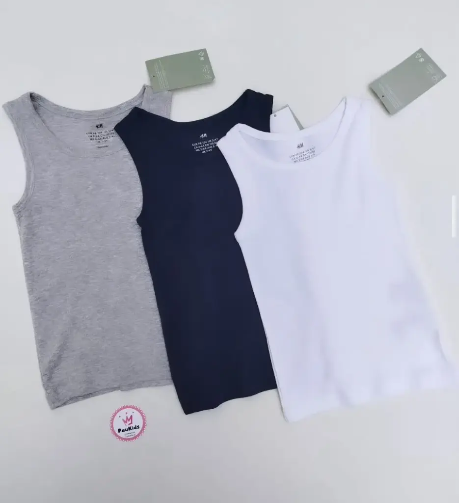Set x3 camisetas sin mangas 