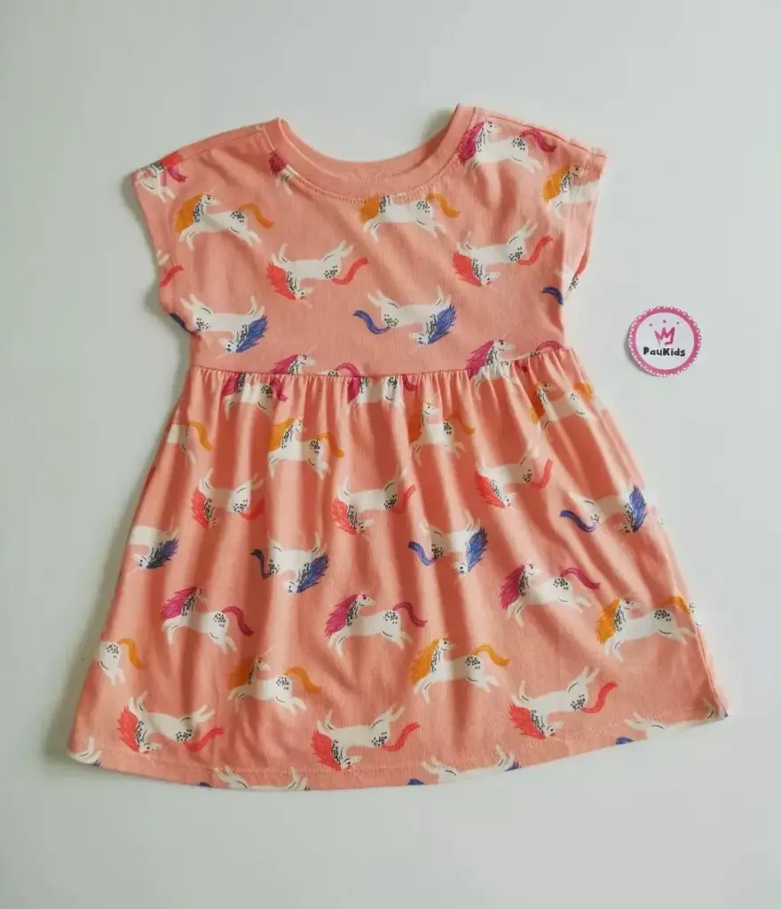 Vestido coral unicornios