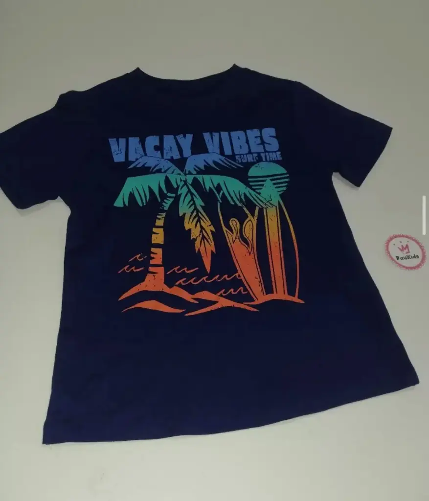 Camiseta azul marino vacay vibes