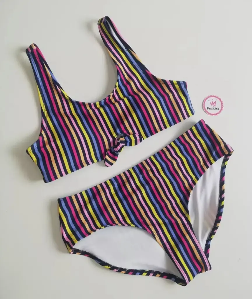 Set x2 traje de baño rayas colores
