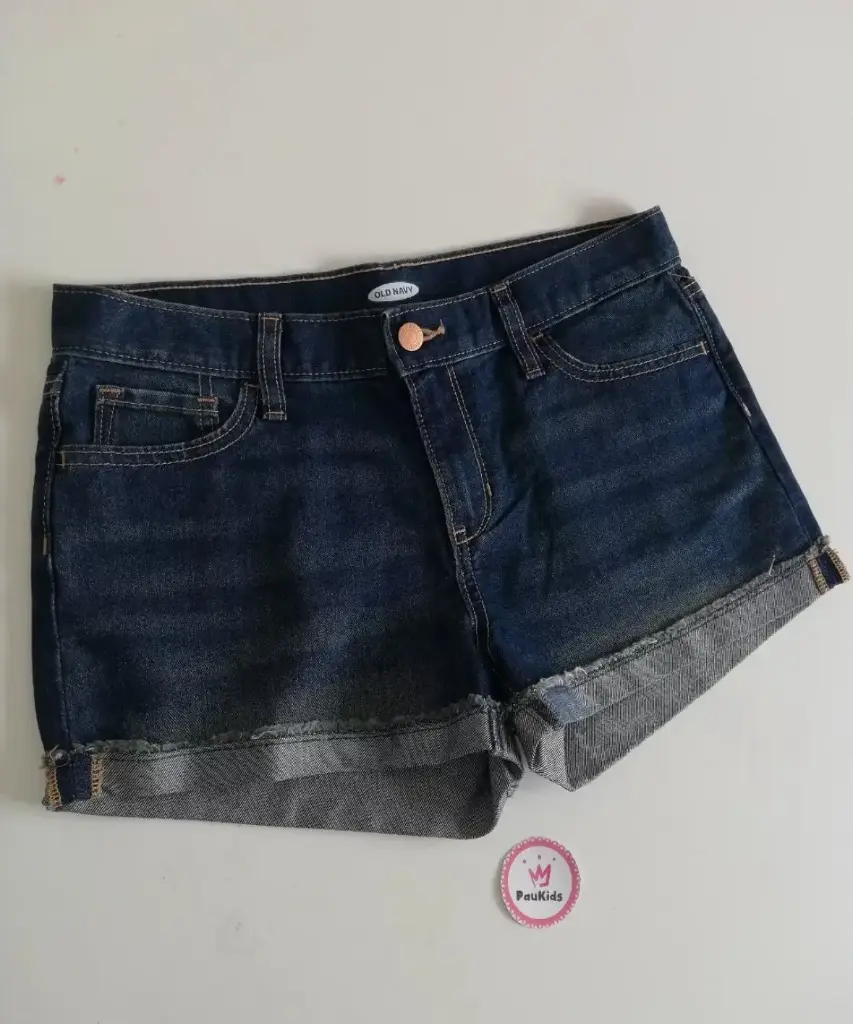 Short jean azul doblez
