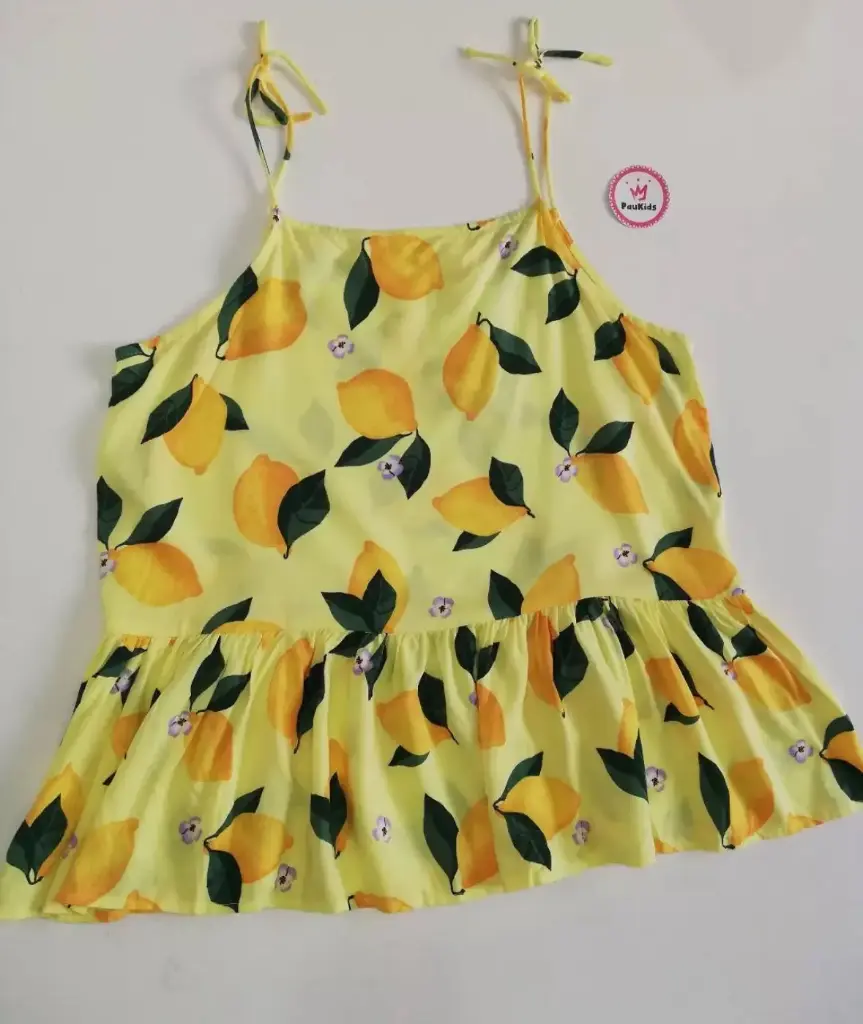 Blusa tirantes amarillo con limones