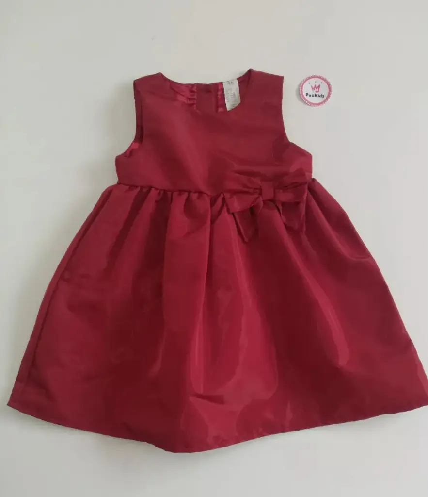 Vestido elegante rojo lazo