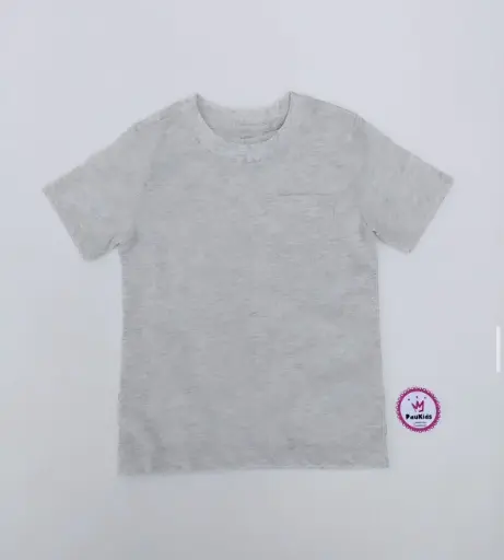Camiseta gris bolsillo