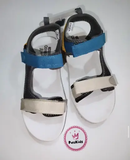 Zapatillas tiras azul y blanco