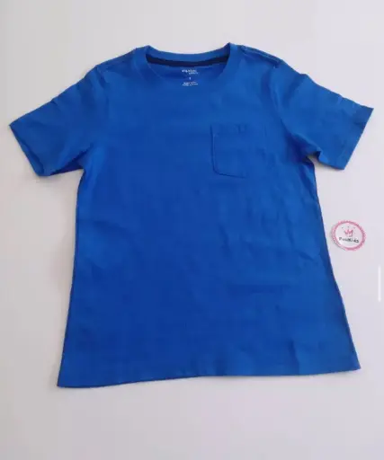 Camiseta azul bolsillo