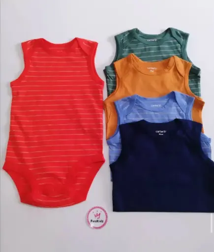 Set x5 bodysuits sin mangas colores/rayas