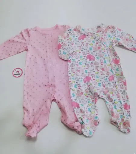 Set x2 monitos rosa brillos / blanco elefantes