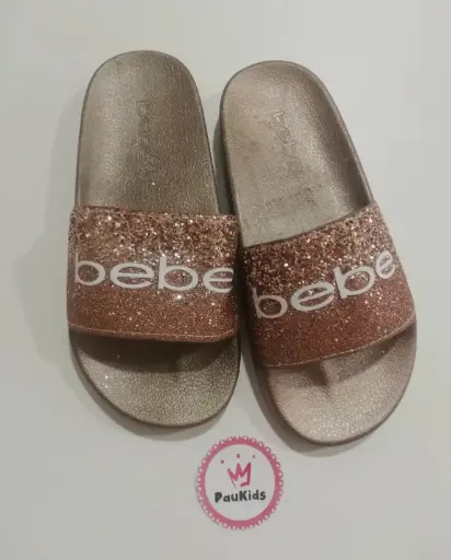 Zapatillas de meter brillo oro rosa