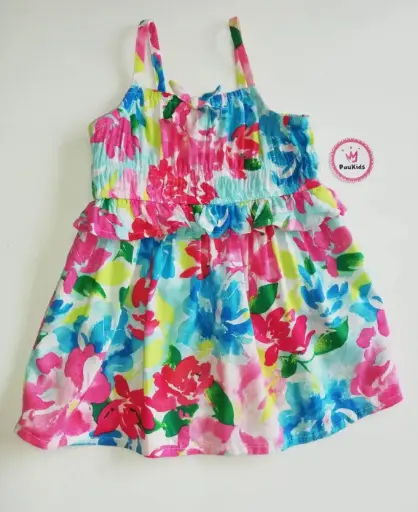 Vestido floreado colores de tirantes