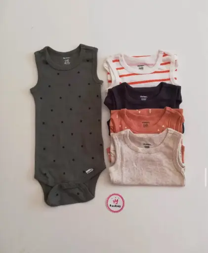 Set x5 bodysuits naranja/gris