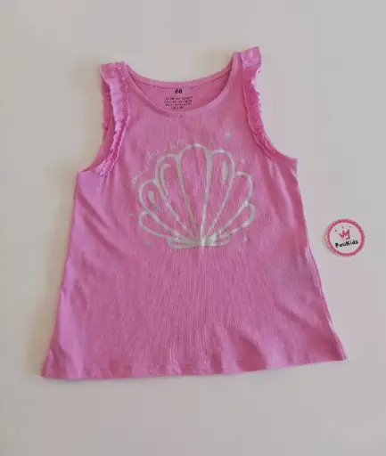 Blusa lila concha plateada