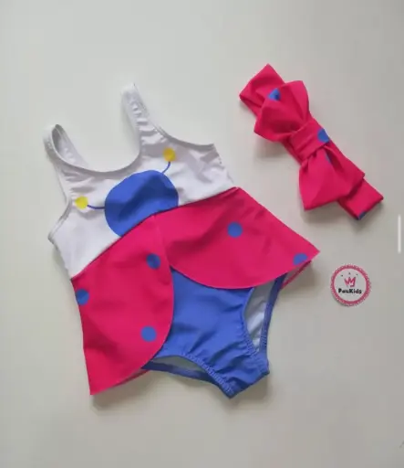 Set x2 traje de baño mariquita y lazo